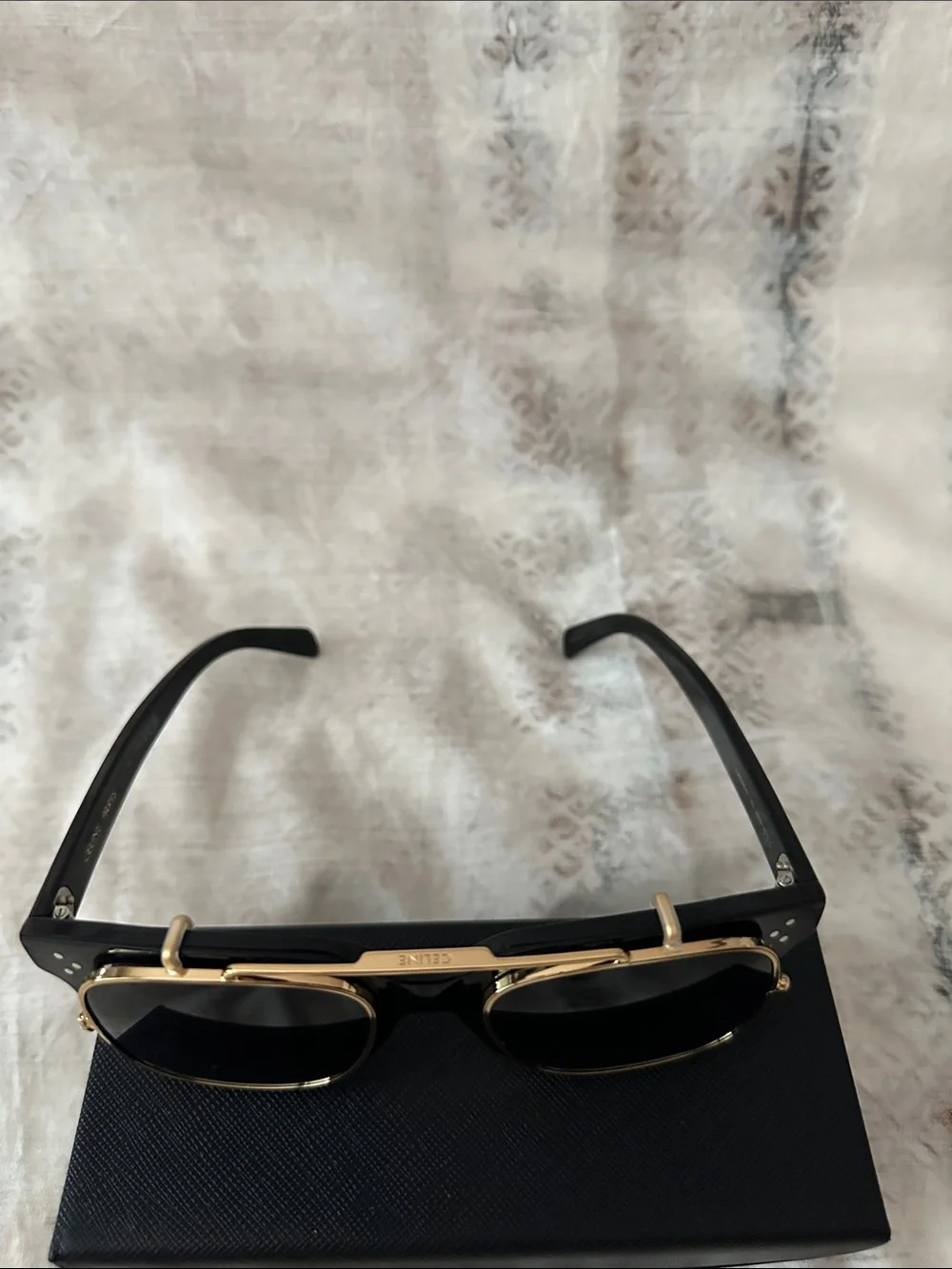 Celine - Square Glasses / Sunglasses with Clip on